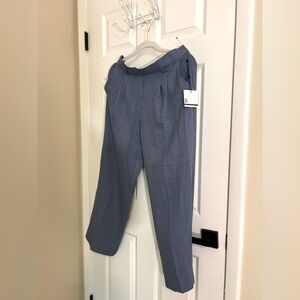 Blue Pleated Trousers